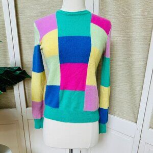 Ralph Lauren Golf Cashmere Sweater Pastel Colors Pink Green Blue Yellow Size S